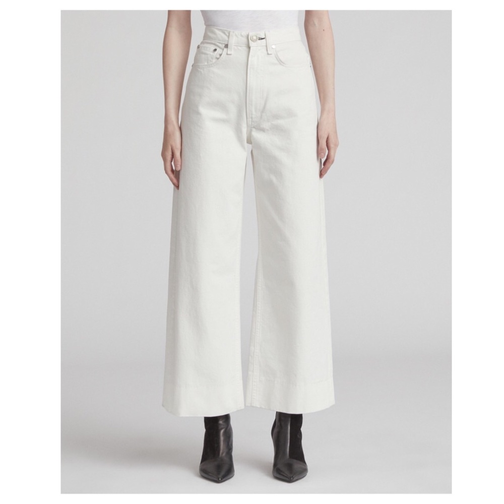 NWT Rag & Bone | White, Wide leg, high-rise jeans